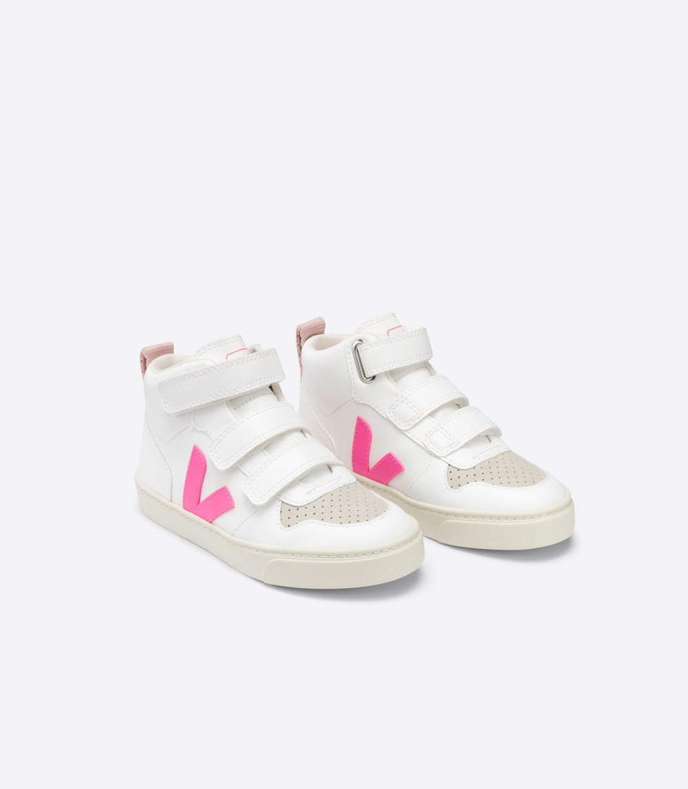 Veja Trainers Kids White - V-10 Mid Cwl - KMIT-27349